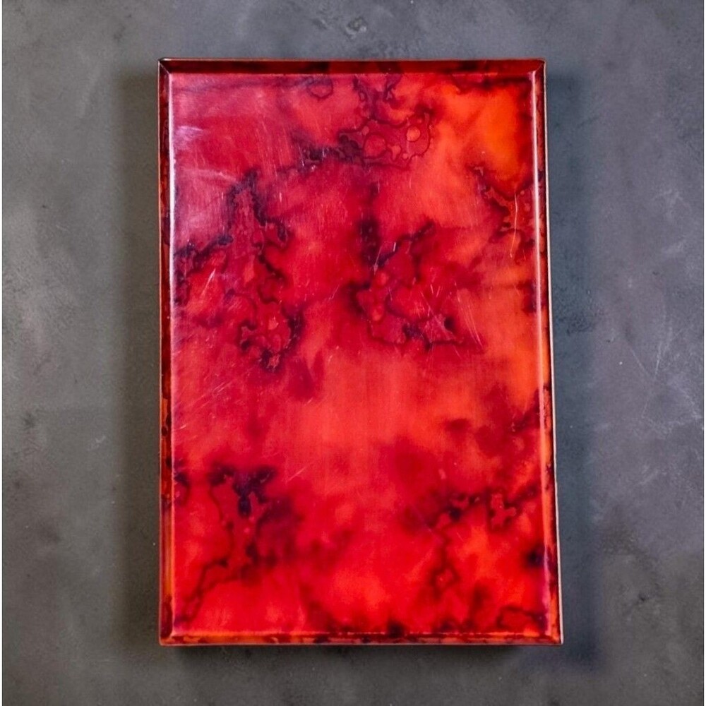 Vintage Otagiri Japan Faux Tortoise Shell Address Book Lacquerware Mid Century
